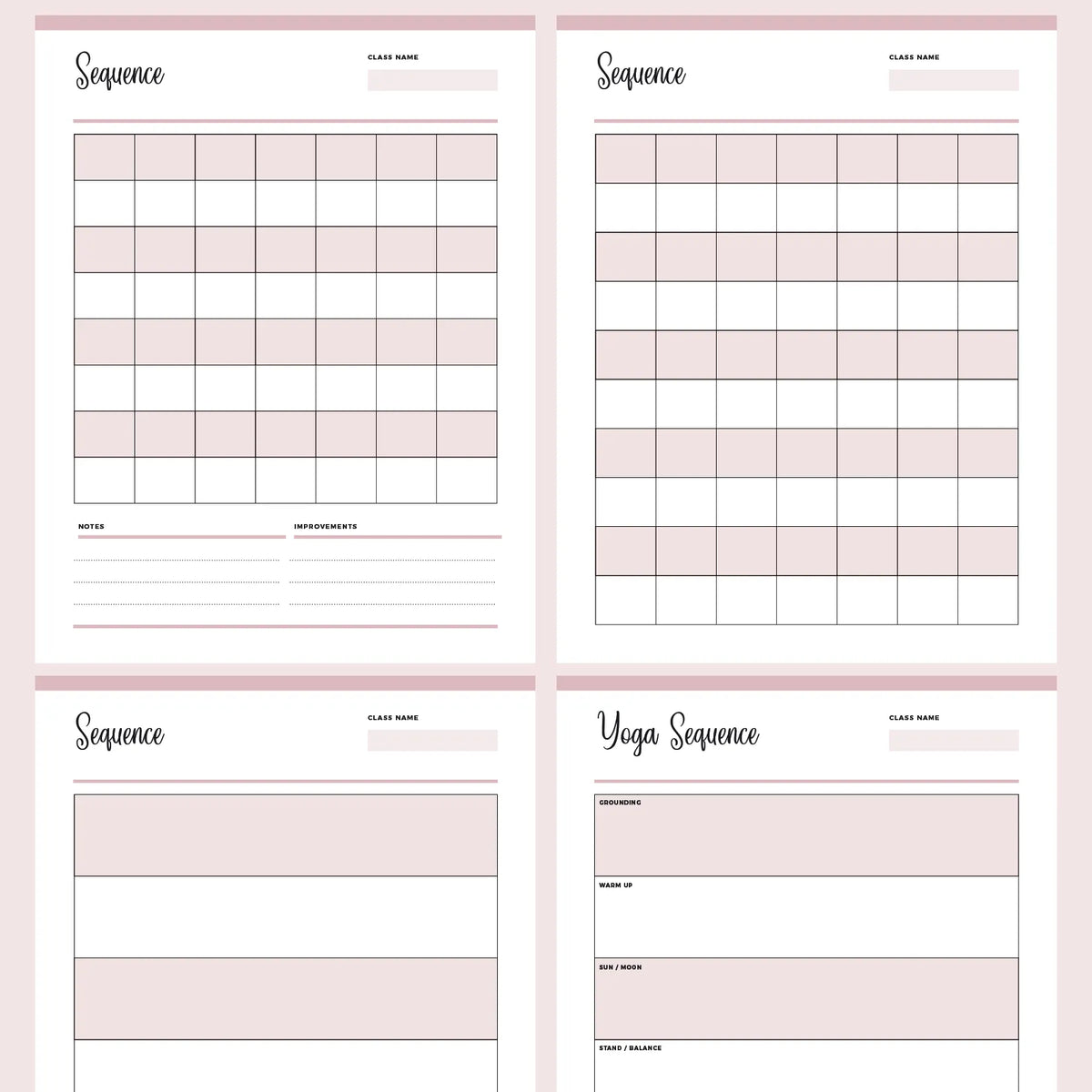 Printable Yoga Sequencing Planner | Instant Download PDF | A4 and US Letter – Plan Print Land printable-yoga-sequencing-planner-instant-download-pdf-a4-and-us-letter-plan-print-land