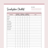 Puppy Socialisation Checklist Printable - Pink