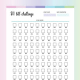 10 Dollar Challenge PDF - Bubblegum Color Scheme