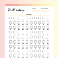 10 Dollar Challenge PDF - Flame Color Scheme