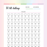 10 Dollar Challenge PDF - Rainbow Color Scheme