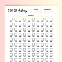 100 Dollar Challenge PDF - Flame Color Scheme