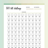 100 Dollar Challenge PDF - Forrest Color Scheme
