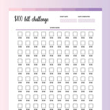 100 Dollar Challenge PDF - Fruity Color Scheme