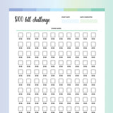 100 Dollar Challenge PDF - Ocean Color Scheme