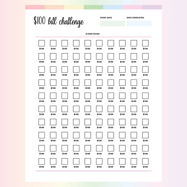 100 Dollar Challenge PDF - Page Overview