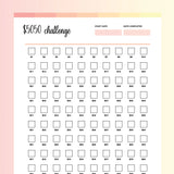 100 Envelope Challenge PDF - Flame Color Scheme