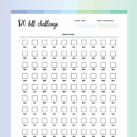 20 Dollar Challenge PDF - Ocean Color Scheme