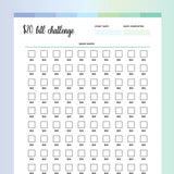 20 Dollar Challenge PDF - Ocean Color Scheme