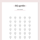 Daily Affirmation Challenge - Pink