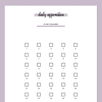 Daily Affirmation Challenge - Purple