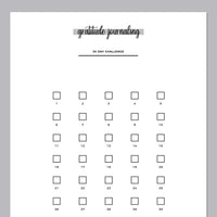 Gratitude Journaling Challenge - Grey