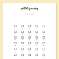 Gratitude Journaling Challenge - Yellow