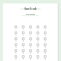 30 Day Learn To Code Challenge A5 | Printable PDF Template – Plan Print ...