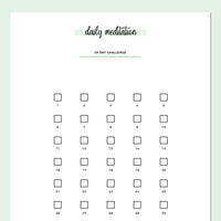 Daily Meditation Challenge - Green