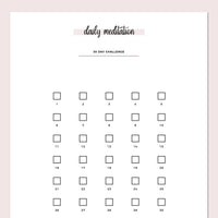 Daily Meditation Challenge - Pink