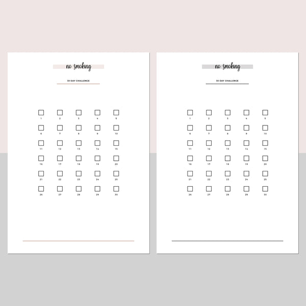 30 Day No Smoking Challenge A5 | Printable PDF Template – Plan Print Land 30-day-no-smoking-challenge-a5-printable-pdf-template-plan-print-land