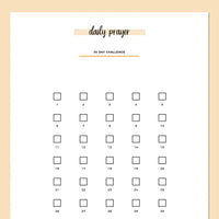 Daily Prayer Challenge - Orange