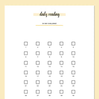 Daily Reading Challenge - Yellow