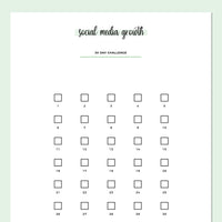 Social Media Growth Challenge - Green