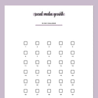 Social Media Growth Challenge - Purple