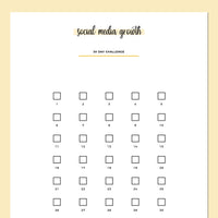 Social Media Growth Challenge - Yellow