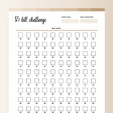 5 Dollar Challenge PDF - Bohemian Color Scheme