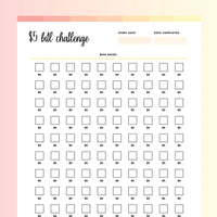 5 Dollar Challenge PDF - Flame Color Scheme