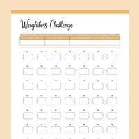 7 Week Weightloss Challenge - Orange