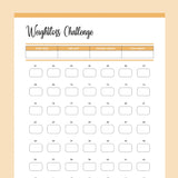 7 Week Weightloss Challenge - Orange