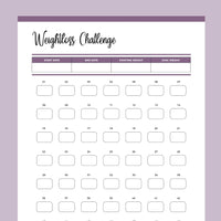 7 Week Weightloss Challenge - Purple