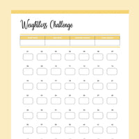 7 Week Weightloss Challenge - Yellow
