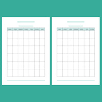 A5 Blank Monthly Calendar Template - 2 Version Overview