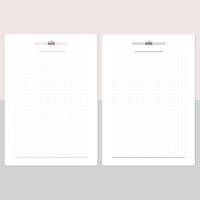 A5 Dot Grid Notes Template - Light Brown and Light Grey