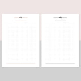 A5 Dot Grid Notes Template - Light Brown and Light Grey