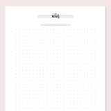 A5 Dot Grid Notes Template - Pink