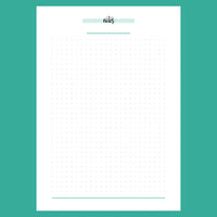 A5 Dot Grid Notes Template - Version 1 Full Page View