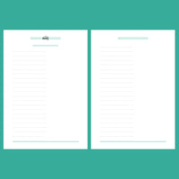 A5 Half Page Notes Template - 2 Version Overview