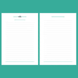 A5 Lined Notes Template - 2 Version Overview