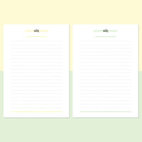 A5 Lined Notes Template | Printable PDF | Instant Download – Plan Print ...