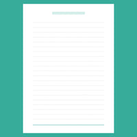 A5 Lined Notes Template - Version 2 Full Page View