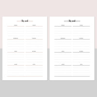 A5 Weekly Notes Template | Printable PDF | Instant Download – Plan ...