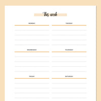 A5 Weekly Notes Template | Printable PDF | Instant Download – Plan ...
