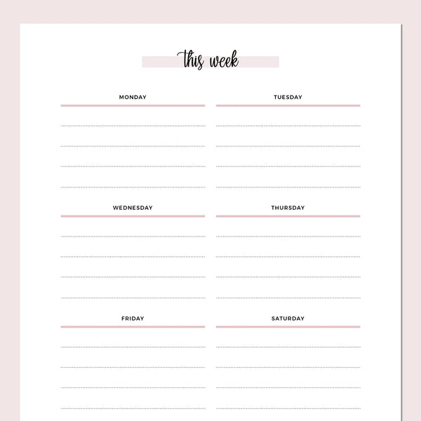 a5-weekly-notes-template-printable-pdf-instant-download-plan-print-land for A5 Weekly Planner Printable Free A5 Weekly Notes Template | Printable PDF | Instant Download β Plan Print Land for A5 Weekly Planner Printable Free