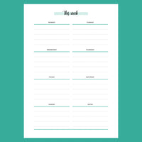 A5 Weekly Notes Template - Version 1 Full Page View