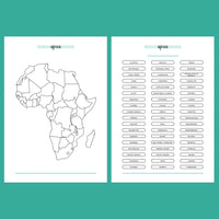 Africa Travel Map Journal - 2 Version Overview