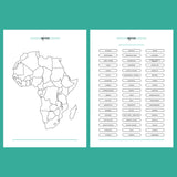 Africa Travel Map Journal - 2 Version Overview