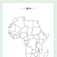 Africa Travel Map Journal - Green