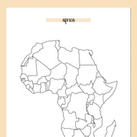 Africa Travel Map Journal - Orange