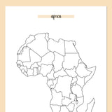 Africa Travel Map Journal - Orange